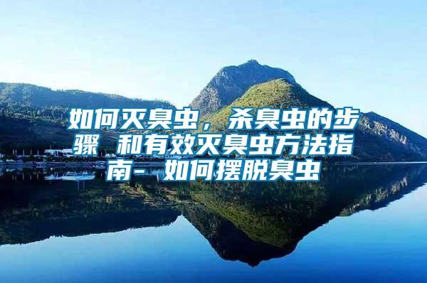 如何滅臭蟲，殺臭蟲的步驟 和有效滅臭蟲方法指南- 如何擺脫臭蟲