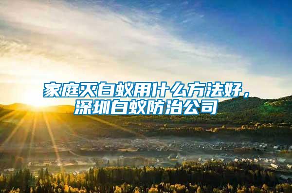 家庭滅白蟻用什么方法好，深圳白蟻防治公司