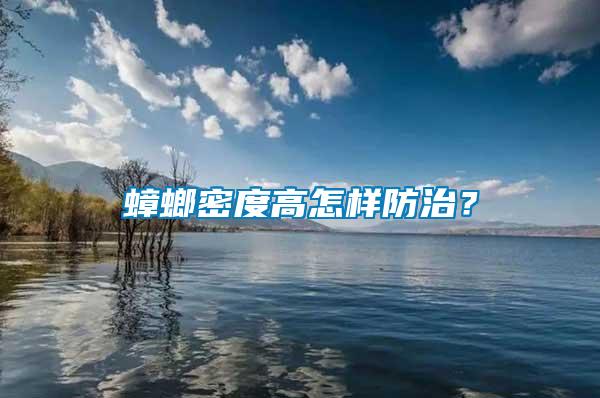 蟑螂密度高怎樣防治？