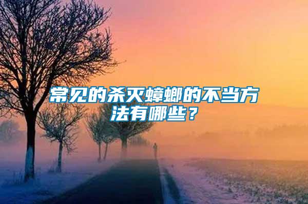 常見(jiàn)的殺滅蟑螂的不當(dāng)方法有哪些？