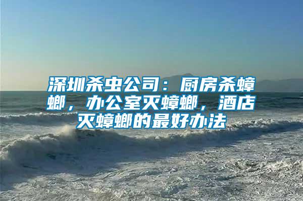 深圳殺蟲公司：廚房殺蟑螂，辦公室滅蟑螂，酒店滅蟑螂的最好辦法