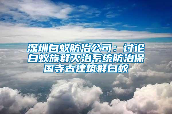 深圳白蟻防治公司：討論白蟻?zhàn)迦簻缰蜗到y(tǒng)防治保國寺古建筑群白蟻