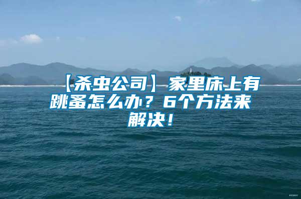 【殺蟲公司】家里床上有跳蚤怎么辦？6個(gè)方法來解決！