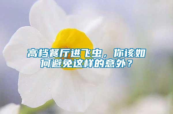 高檔餐廳進(jìn)飛蟲，你該如何避免這樣的意外？