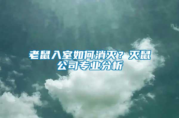 老鼠入室如何消滅？滅鼠公司專業(yè)分析