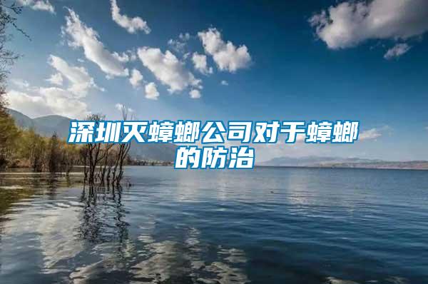 深圳滅蟑螂公司對(duì)于蟑螂的防治