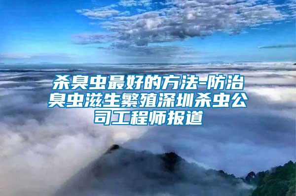 殺臭蟲最好的方法-防治臭蟲滋生繁殖深圳殺蟲公司工程師報(bào)道