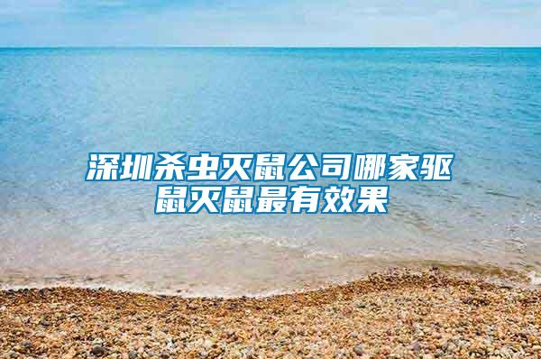 深圳殺蟲滅鼠公司哪家驅(qū)鼠滅鼠最有效果