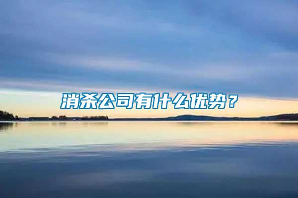 消殺公司有什么優(yōu)勢？