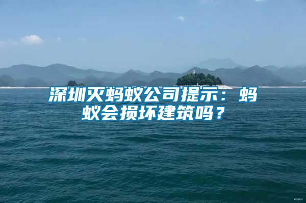 深圳滅螞蟻公司提示：螞蟻會(huì)損壞建筑嗎？