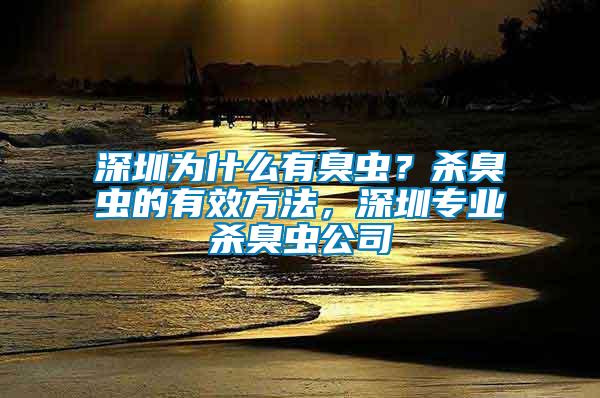 深圳為什么有臭蟲？殺臭蟲的有效方法，深圳專業(yè)殺臭蟲公司