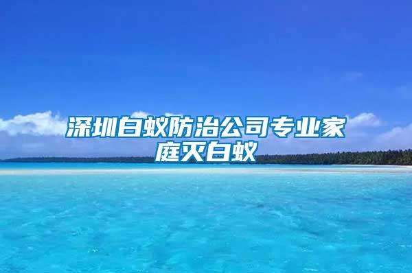 深圳白蟻防治公司專業(yè)家庭滅白蟻