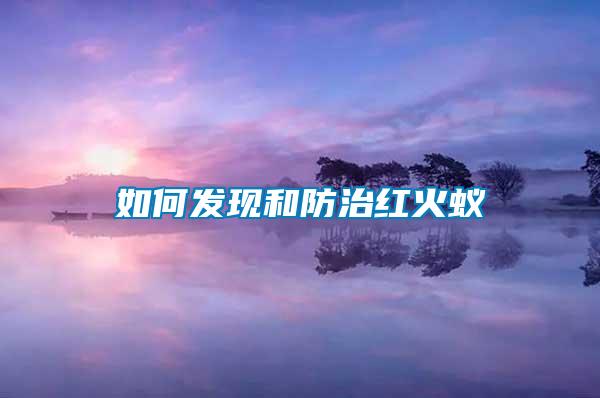 如何發(fā)現(xiàn)和防治紅火蟻