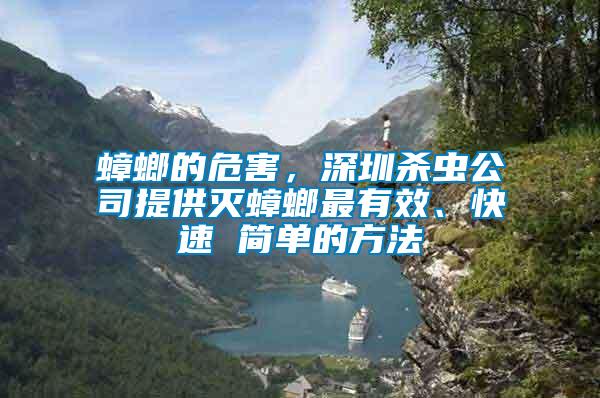 蟑螂的危害，深圳殺蟲公司提供滅蟑螂最有效、快速 簡單的方法