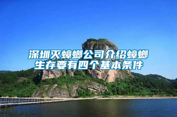 深圳滅蟑螂公司介紹蟑螂生存要有四個(gè)基本條件