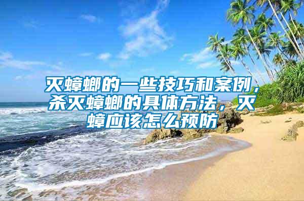 滅蟑螂的一些技巧和案例，殺滅蟑螂的具體方法，滅蟑應(yīng)該怎么預(yù)防