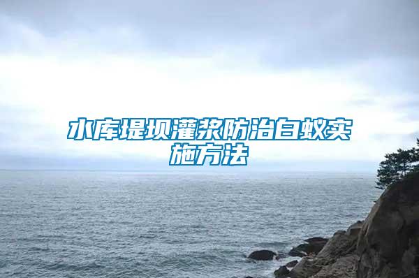 水庫堤壩灌漿防治白蟻實(shí)施方法