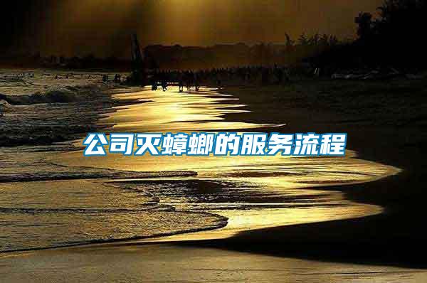 公司滅蟑螂的服務(wù)流程