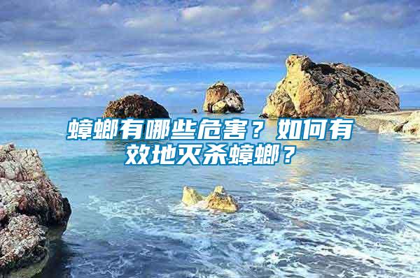 蟑螂有哪些危害？如何有效地滅殺蟑螂？