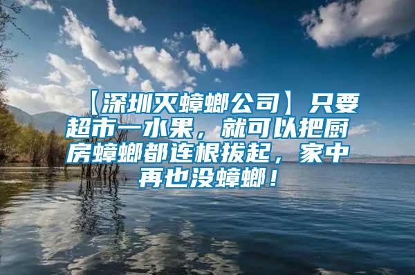 【深圳滅蟑螂公司】只要超市一水果，就可以把廚房蟑螂都連根拔起，家中再也沒蟑螂！