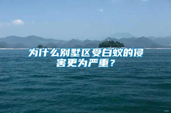 為什么別墅區(qū)受白蟻的侵害更為嚴重？