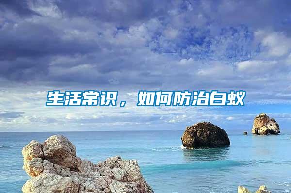 生活常識，如何防治白蟻