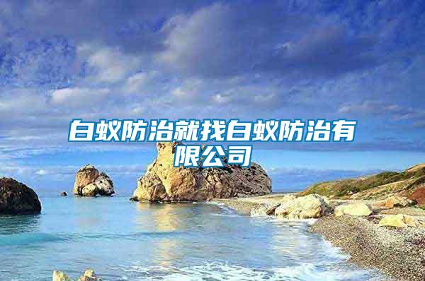 白蟻防治就找白蟻防治有限公司