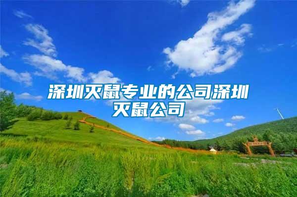 深圳滅鼠專業(yè)的公司深圳滅鼠公司