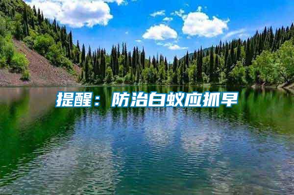 提醒：防治白蟻應(yīng)抓早