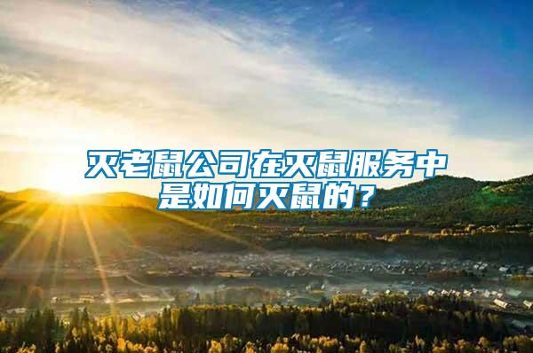 滅老鼠公司在滅鼠服務(wù)中是如何滅鼠的？