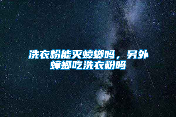 洗衣粉能滅蟑螂嗎，另外蟑螂吃洗衣粉嗎