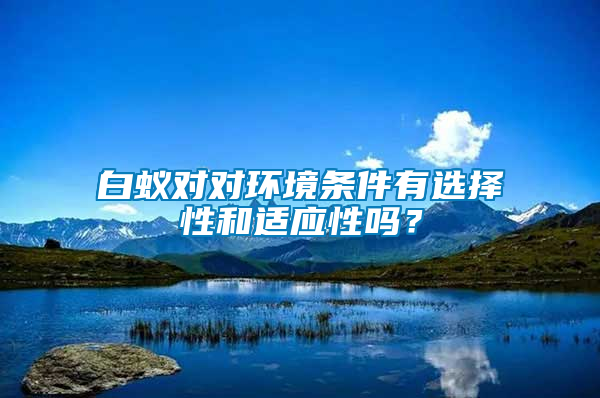 白蟻對對環(huán)境條件有選擇性和適應性嗎？