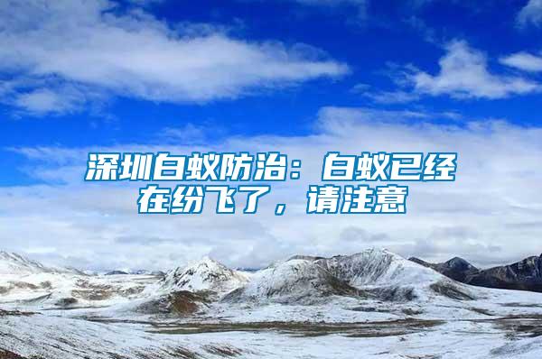 深圳白蟻防治：白蟻已經(jīng)在紛飛了，請(qǐng)注意