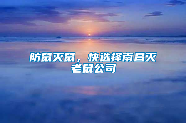 防鼠滅鼠，快選擇南昌滅老鼠公司