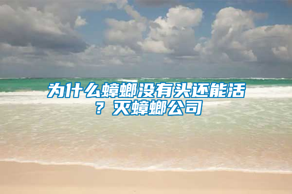 為什么蟑螂沒有頭還能活？滅蟑螂公司