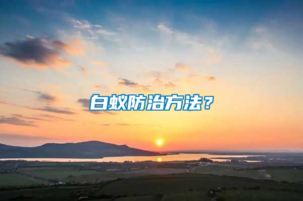 白蟻防治方法？